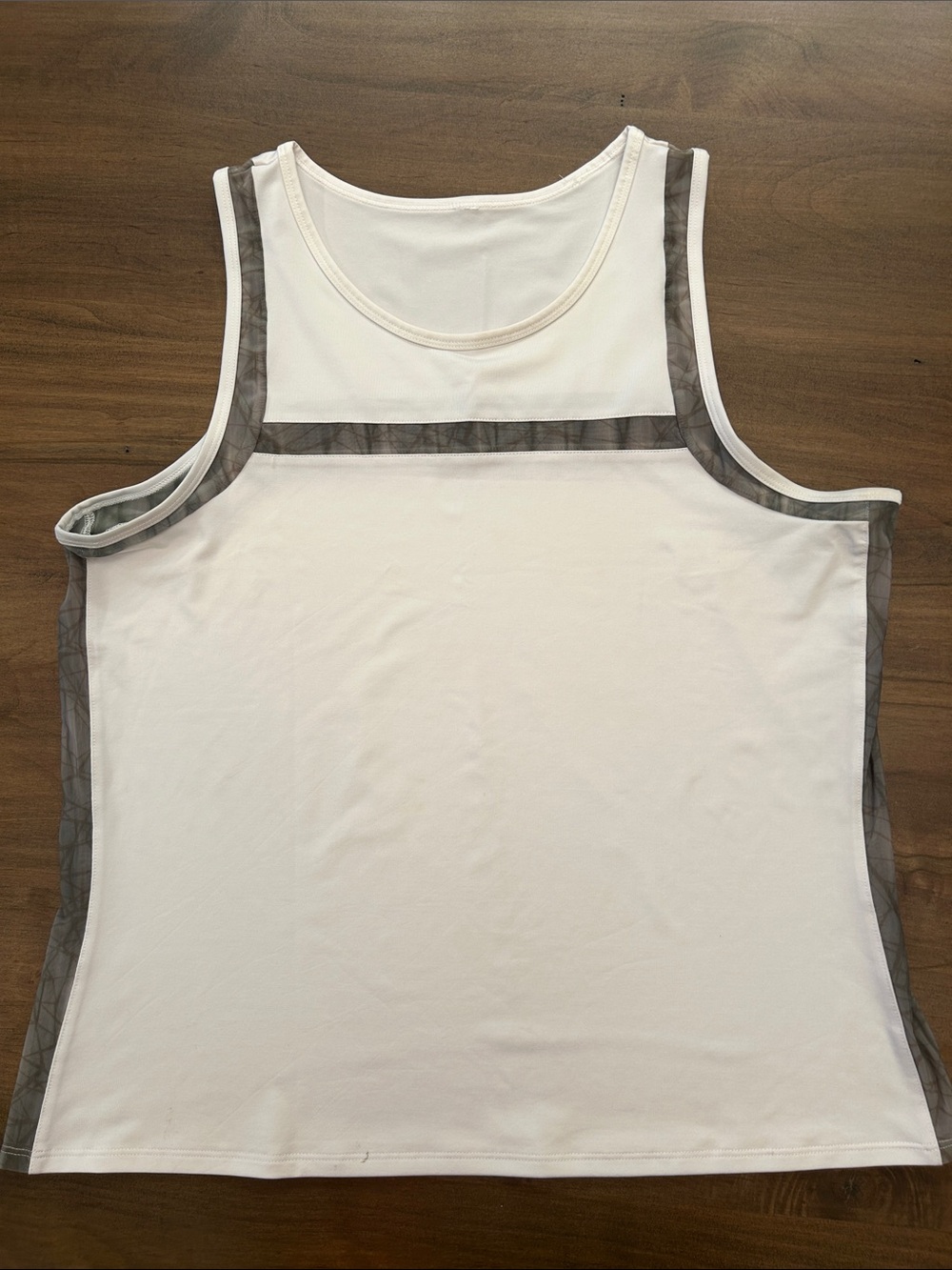 Women’s White Tank Top with Contrast Trim